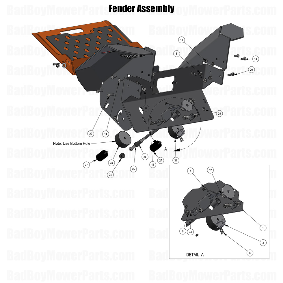 3912 - Bad Boy Mower Parts Lookup > 2025 > Revolt (48\"-61\" Decks) > Fender Assembly